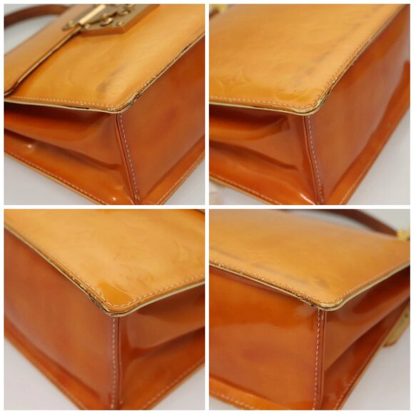 LOUIS VUITTON Monogram Vernis Spring Street Bag Lime Yellow M91068 Auth BA4452 - Picture 16 of 16